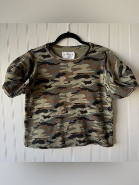 Velvet by Graham & Spencer for Anthropologie Camo Pullover Sweatshirt Top Size S